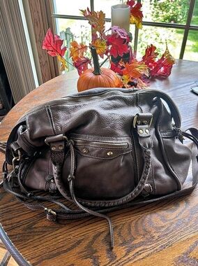 Lusher Leather Hobo Bag in Brown